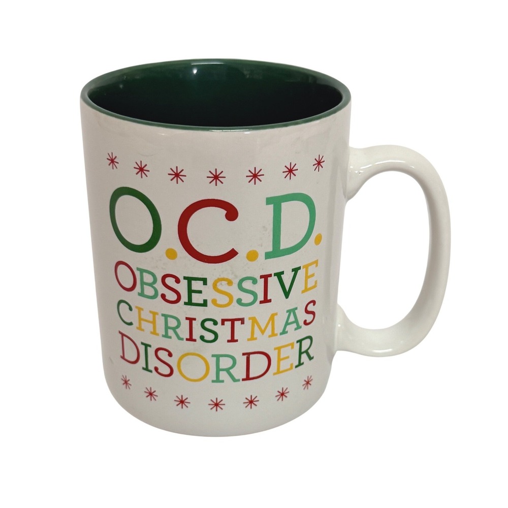 OCD Obsessive Christmas Disorder Coffee Mug Sz 12oz Novelty Funny Holiday Gift‎